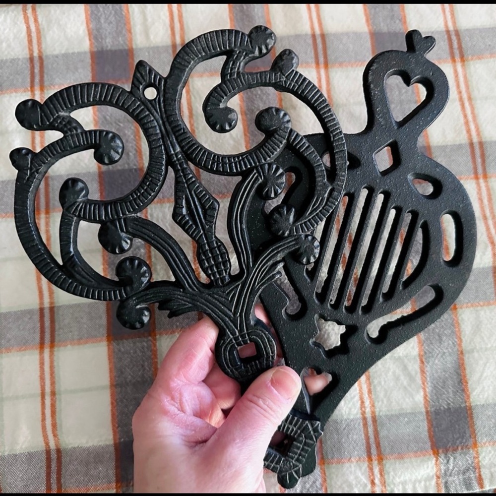 Black Cast Iron Trivets Wall Hangings